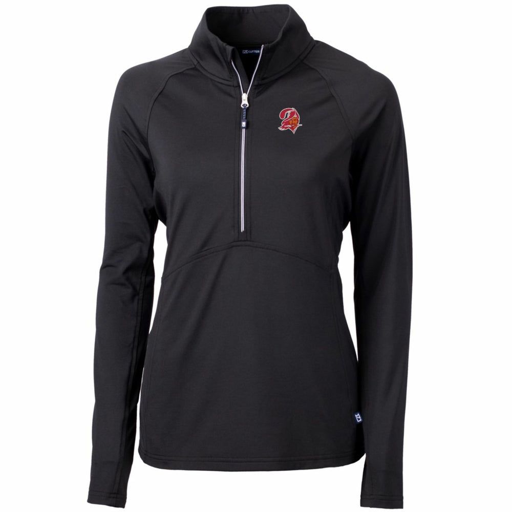 Tampa Bay Buccaneers Cutter & Buck Women's Throwback Logo Adapt Eco Knit Stretch Recycled Half-Zip Pullover Top | NFL Outlet
