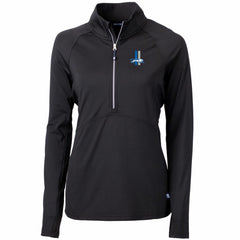 Detroit Lions Cutter & Buck Women's Throwback Logo Adapt Eco Knit Stretch Recycled Half-Zip Pullover Top | NFL New
