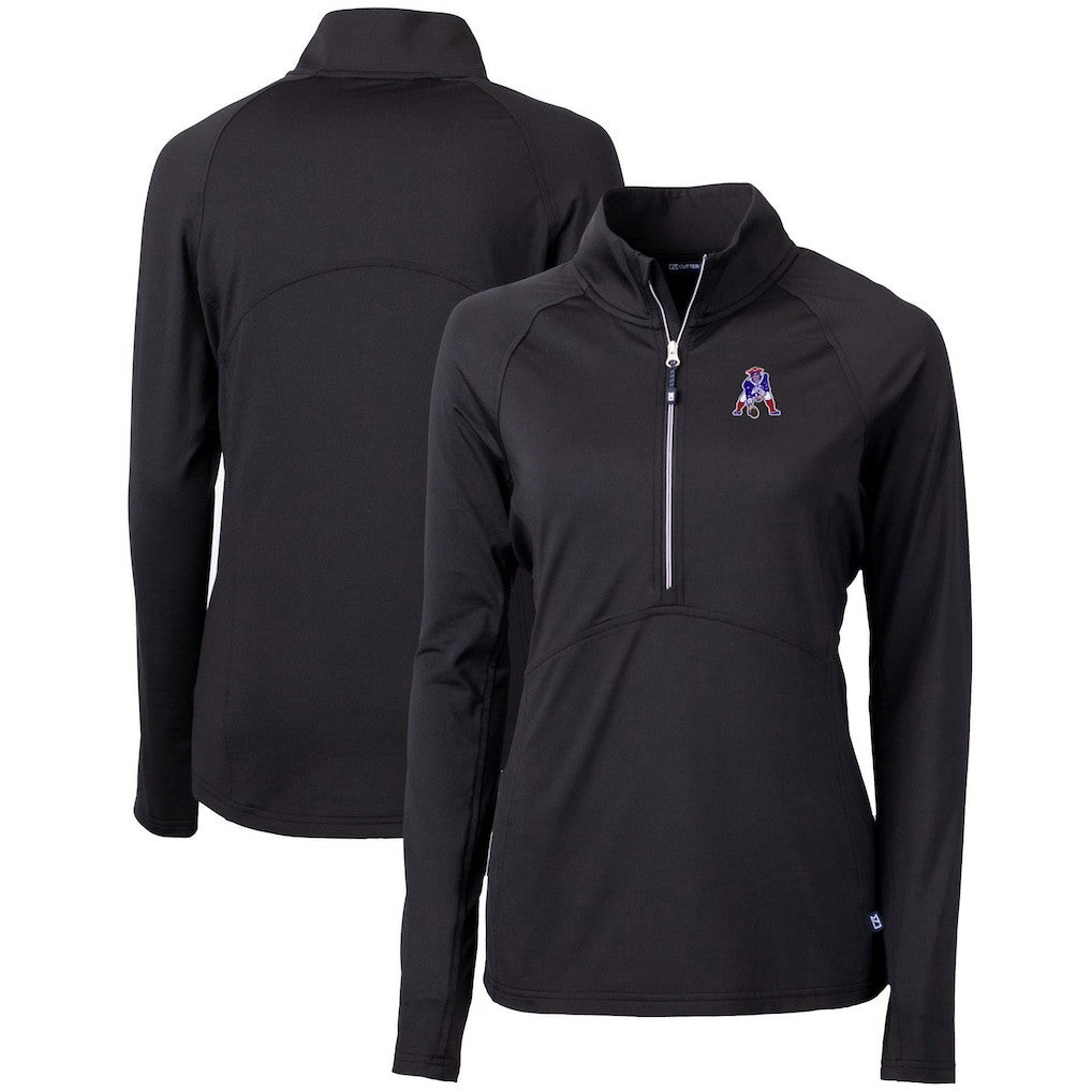 New England Patriots Cutter & Buck Women's Throwback Logo Adapt Eco Knit Stretch Recycled Half-Zip Pullover Top | NFL US