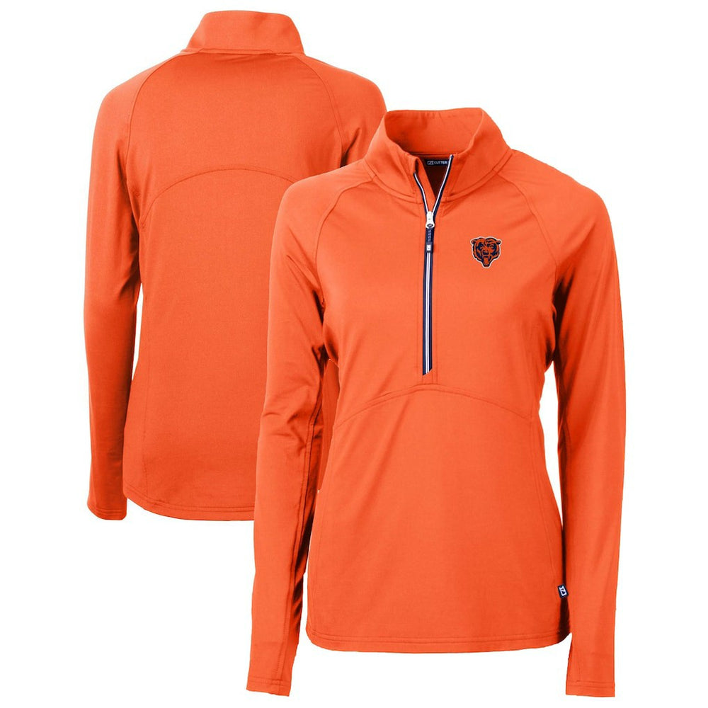 Chicago Bears Cutter & Buck Women's Throwback Logo Adapt Eco Knit Stretch Recycled Half-Zip Pullover Top | NFL US