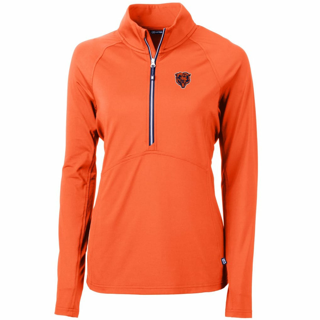 Chicago Bears Cutter & Buck Women's Throwback Logo Adapt Eco Knit Stretch Recycled Half-Zip Pullover Top | NFL US