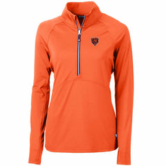 Chicago Bears Cutter & Buck Women's Throwback Logo Adapt Eco Knit Stretch Recycled Half-Zip Pullover Top | NFL US