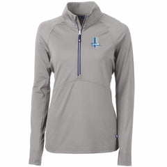 Detroit Lions Cutter & Buck Women's Throwback Logo Adapt Eco Knit Stretch Recycled Half-Zip Pullover Top | NFL Online