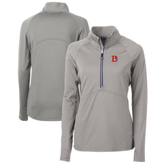 Denver Broncos Cutter & Buck Women's Throwback Logo Adapt Eco Knit Stretch Recycled Half-Zip Pullover Top | NFL Discount