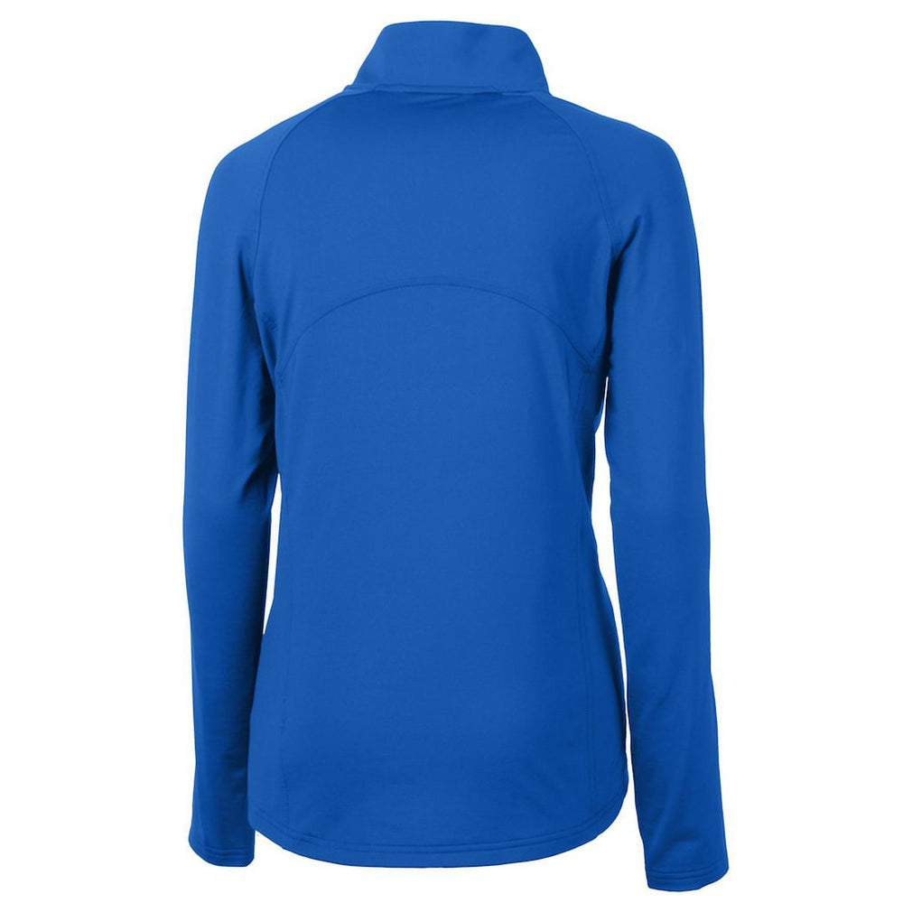 New England Patriots Cutter & Buck Women's Throwback Logo Adapt Eco Knit Stretch Recycled Half-Zip Pullover Top | NFL Sale