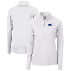 Seattle Seahawks Cutter & Buck Women's Throwback Logo Adapt Eco Knit Stretch Recycled Half-Zip Pullover Top | NFL Online