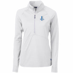 Detroit Lions Cutter & Buck Women's Throwback Logo Adapt Eco Knit Stretch Recycled Half-Zip Pullover Top | NFL Sale