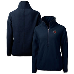 Chicago Bears Cutter & Buck Women's Throwback Logo Cascade Eco Sherpa Fleece Half-Zip Pullover Jacket | NFL Sale
