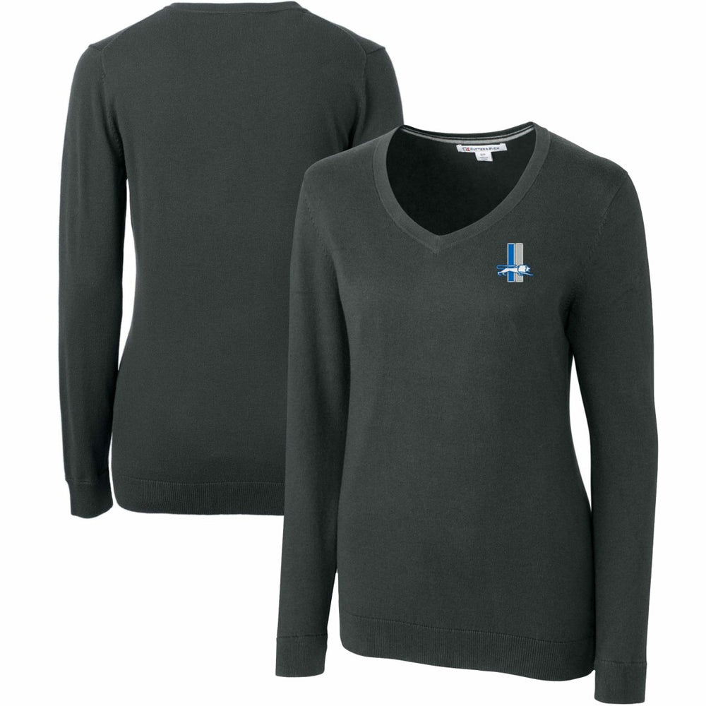 Detroit Lions Cutter & Buck Women's Throwback Logo Lakemont Tri-Blend V-Neck Sweater | NFL US