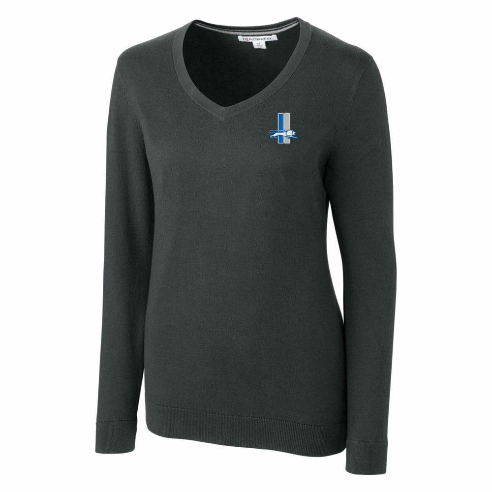 Detroit Lions Cutter & Buck Women's Throwback Logo Lakemont Tri-Blend V-Neck Sweater | NFL US