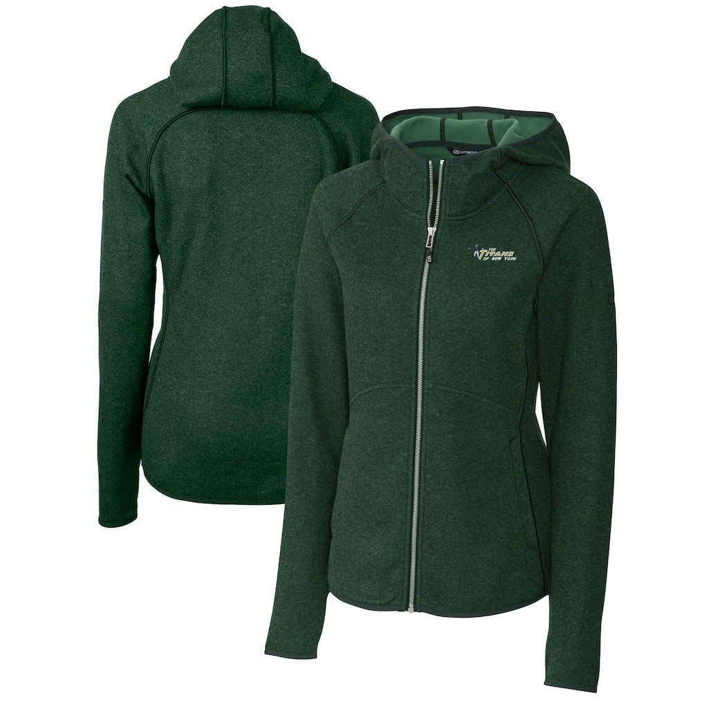 New York Jets Cutter & Buck Women's Throwback Logo Mainsail Full-Zip Jacket | NFL Outlet