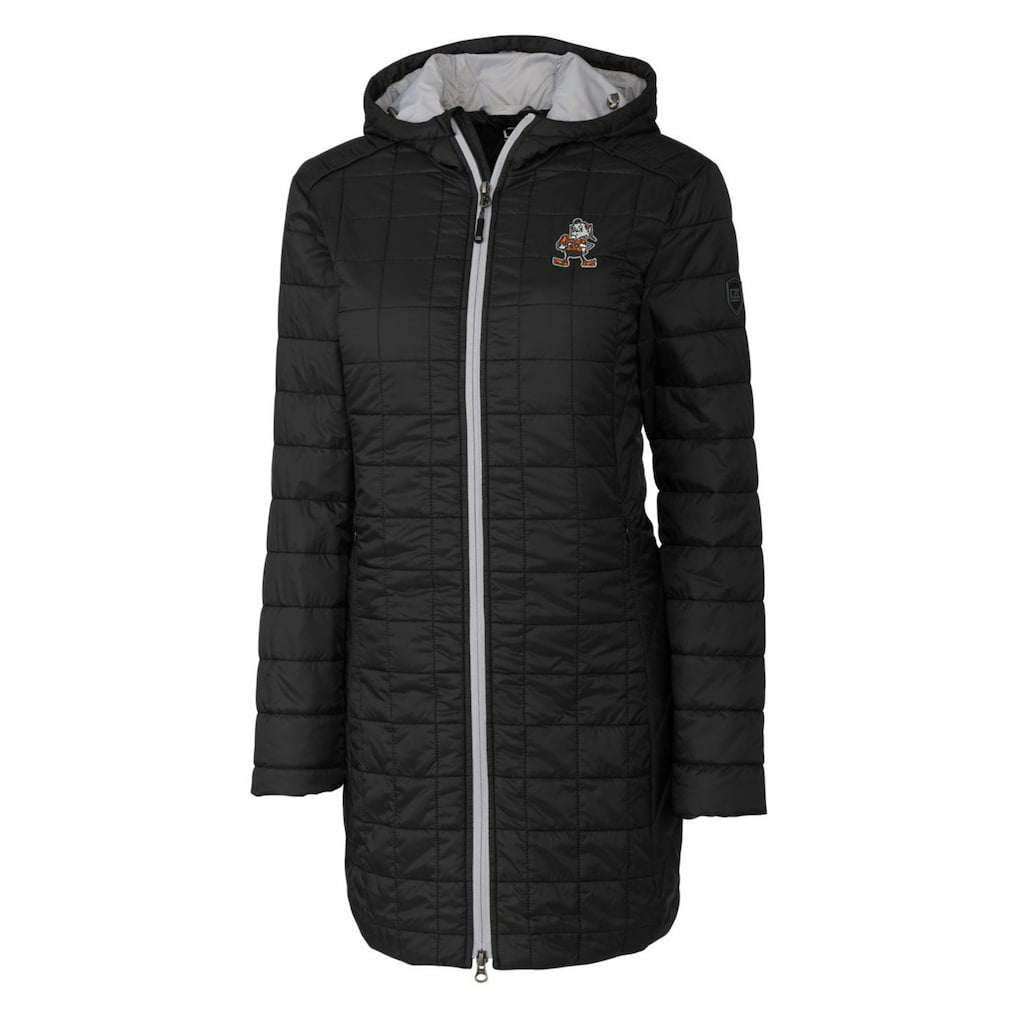 Cleveland Browns Cutter & Buck Women's Throwback Logo Rainier Primaloft Eco Full-Zip Hoodie Long Coat | NFL US