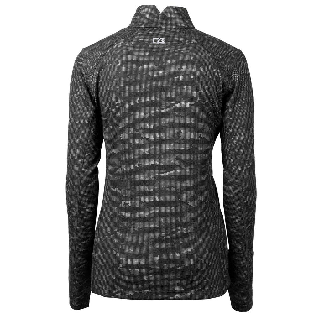 New York Jets Cutter & Buck Women's Throwback Logo Traverse Camo Quarter-Zip Pullover Top | NFL New