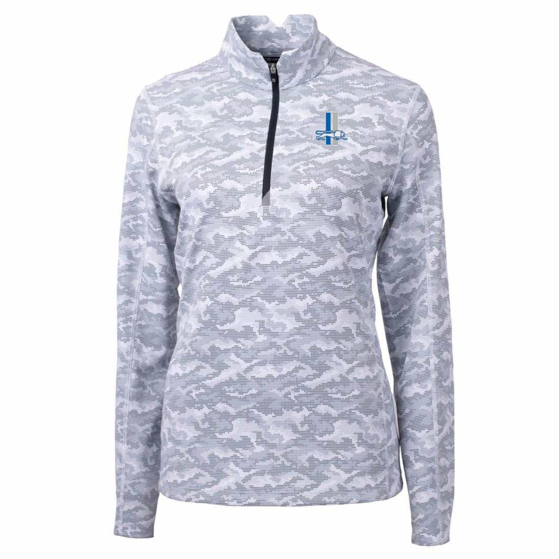 Detroit Lions Cutter & Buck Women's Throwback Logo Traverse Camo Quarter-Zip Pullover Top | NFL On sale