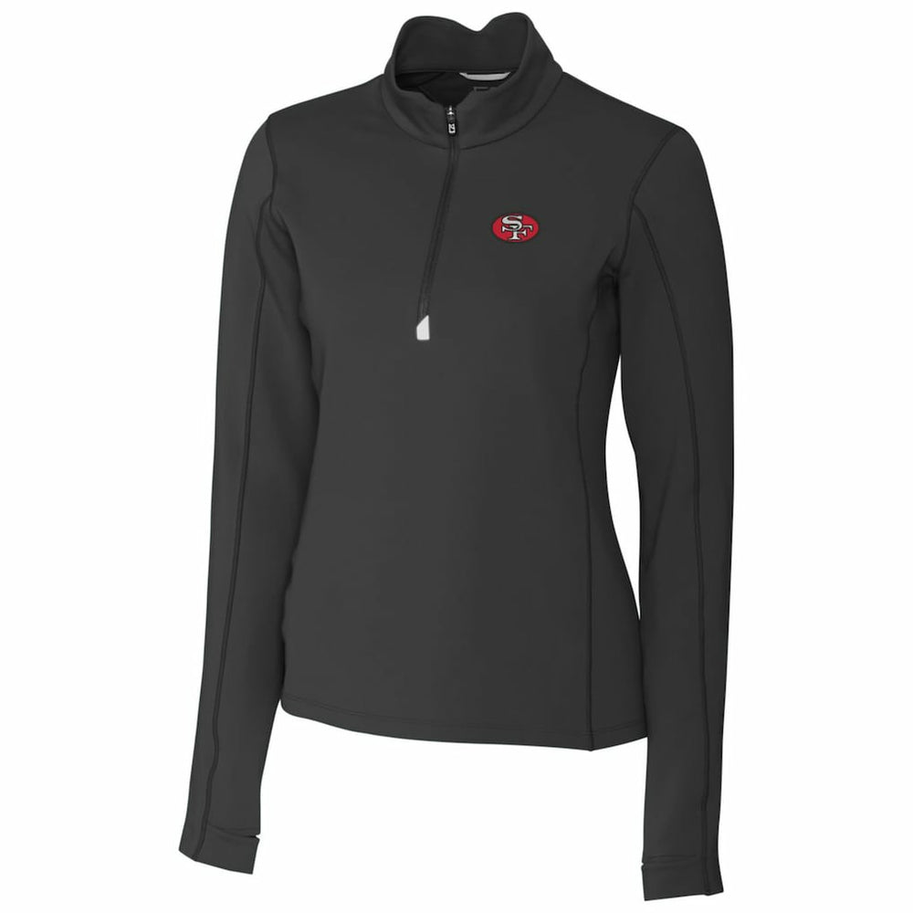 San Francisco 49ers Cutter & Buck Women's Throwback Logo Traverse Stretch Quarter-Zip Pullover Top | NFL On sale