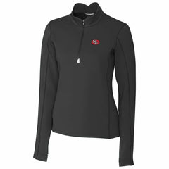 San Francisco 49ers Cutter & Buck Women's Throwback Logo Traverse Stretch Quarter-Zip Pullover Top | NFL On sale