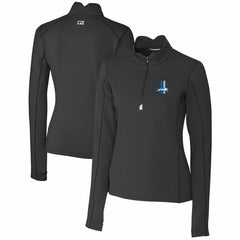 Detroit Lions Cutter & Buck Women's Throwback Logo Traverse Stretch Quarter-Zip Pullover Top | NFL Discount