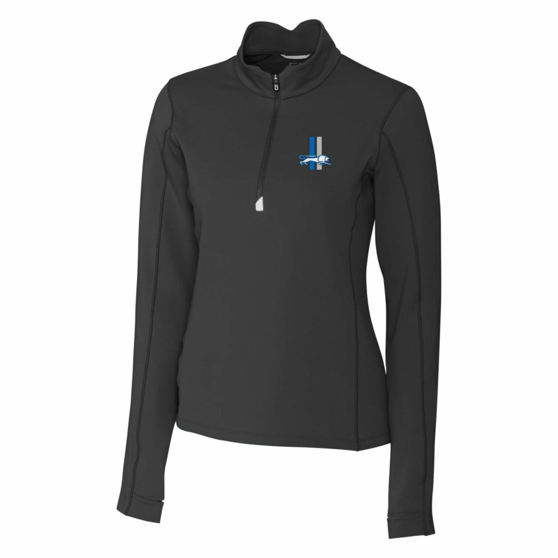 Detroit Lions Cutter & Buck Women's Throwback Logo Traverse Stretch Quarter-Zip Pullover Top | NFL Discount