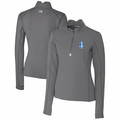 Detroit Lions Cutter & Buck Women's Throwback Logo Traverse Stretch Quarter-Zip Pullover Top | NFL On sale