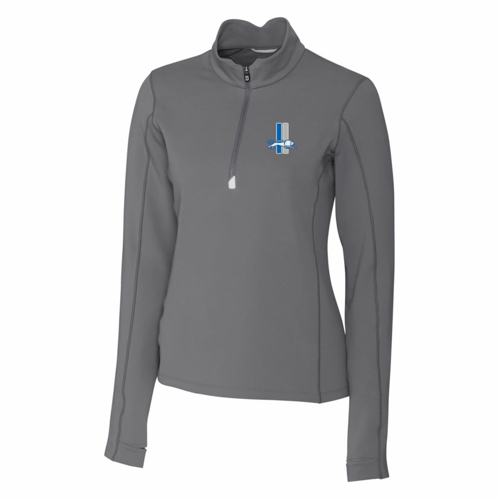 Detroit Lions Cutter & Buck Women's Throwback Logo Traverse Stretch Quarter-Zip Pullover Top | NFL On sale