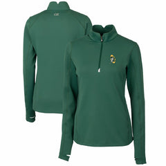 Green Bay Packers Cutter & Buck Women's Throwback Logo Traverse Stretch Quarter-Zip Pullover Top | NFL Online