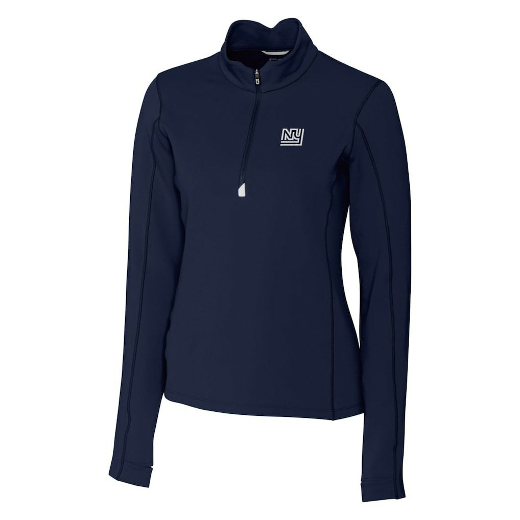 New York Giants Cutter & Buck Women's Throwback Logo Traverse Stretch Quarter-Zip Pullover Top | NFL Online