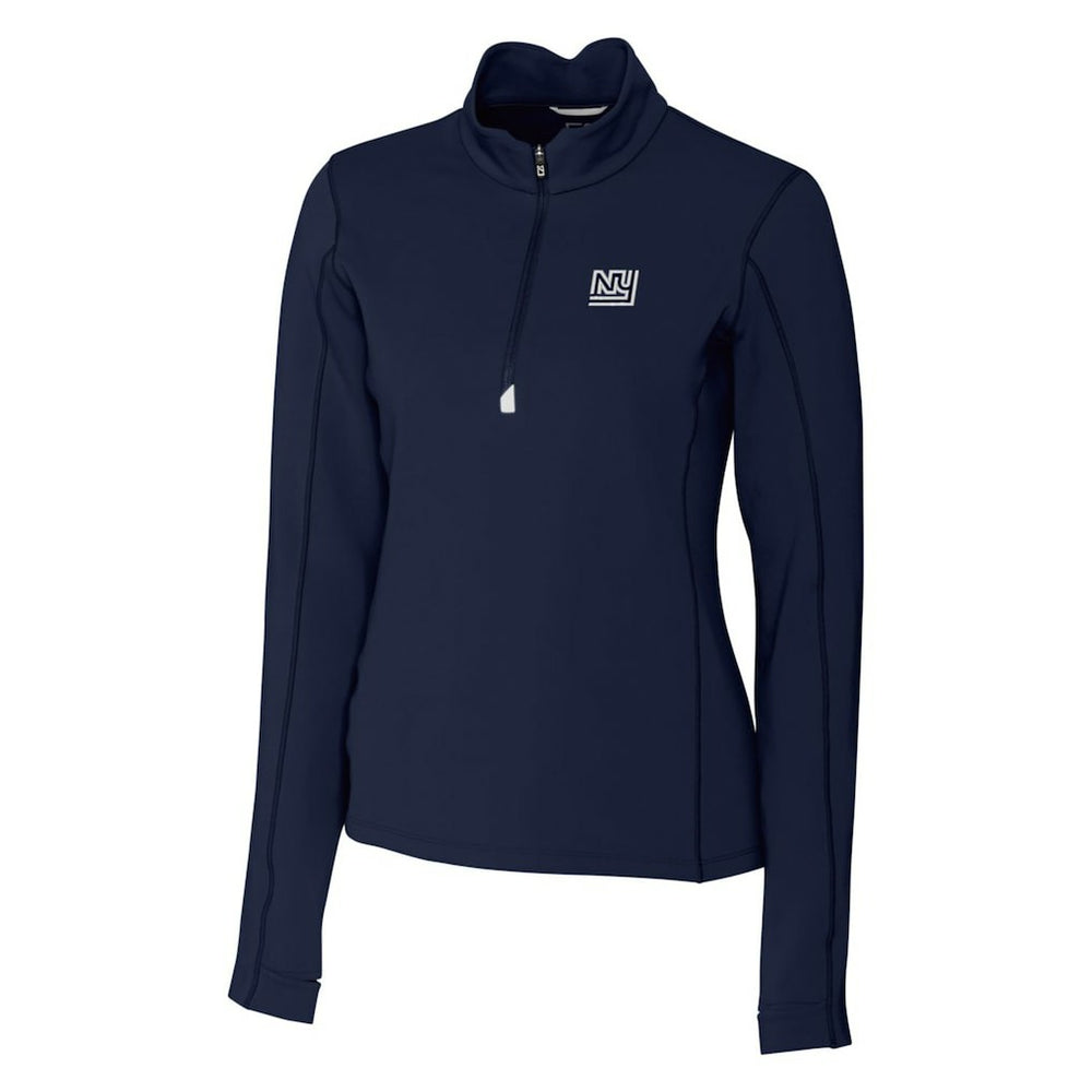 New York Giants Cutter & Buck Women's Throwback Logo Traverse Stretch Quarter-Zip Pullover Top | NFL Online