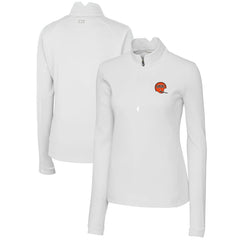 Cincinnati Bengals Cutter & Buck Women's Throwback Logo Traverse Stretch Quarter-Zip Pullover Top | NFL Outlet
