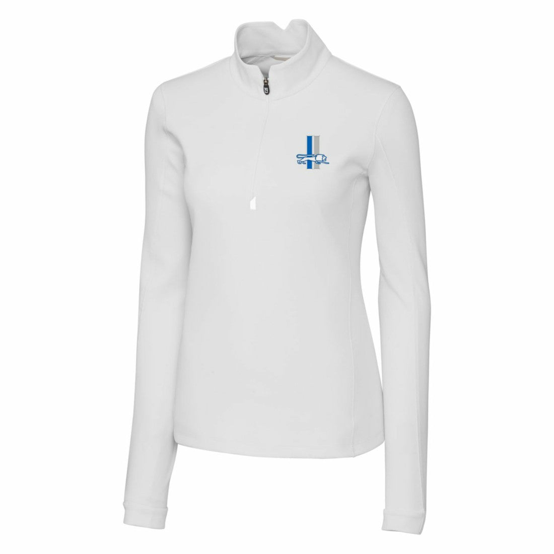 Detroit Lions Cutter & Buck Women's Throwback Logo Traverse Stretch Quarter-Zip Pullover Top | NFL Hot