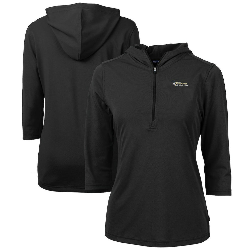 New York Jets Cutter & Buck Women's Throwback Logo Virtue Eco Pique 3/4 Sleeve Half-Zip Pullover Hoodie | NFL Near me