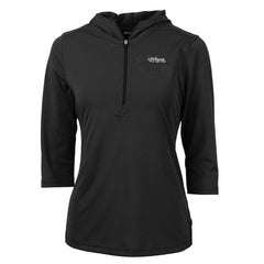 New York Jets Cutter & Buck Women's Throwback Logo Virtue Eco Pique 3/4 Sleeve Half-Zip Pullover Hoodie | NFL Near me