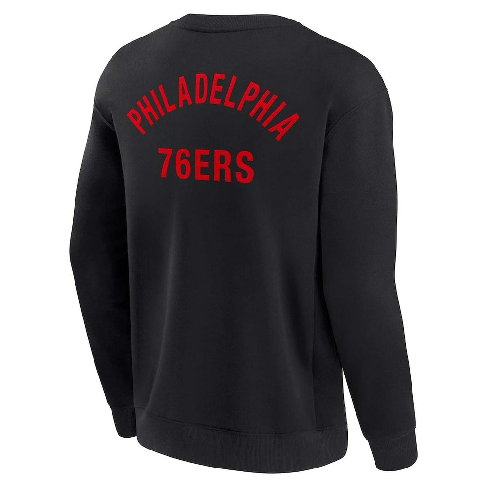 Black Philadelphia 76ers Unisex Elements Super Soft Fleece Pullover Sweatshirt | NBA