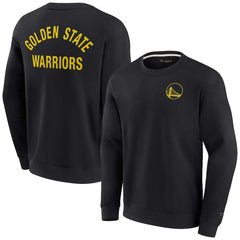 Black Golden State Warriors Unisex Elements Super Soft Fleece Pullover Sweatshirt sale | NBA
