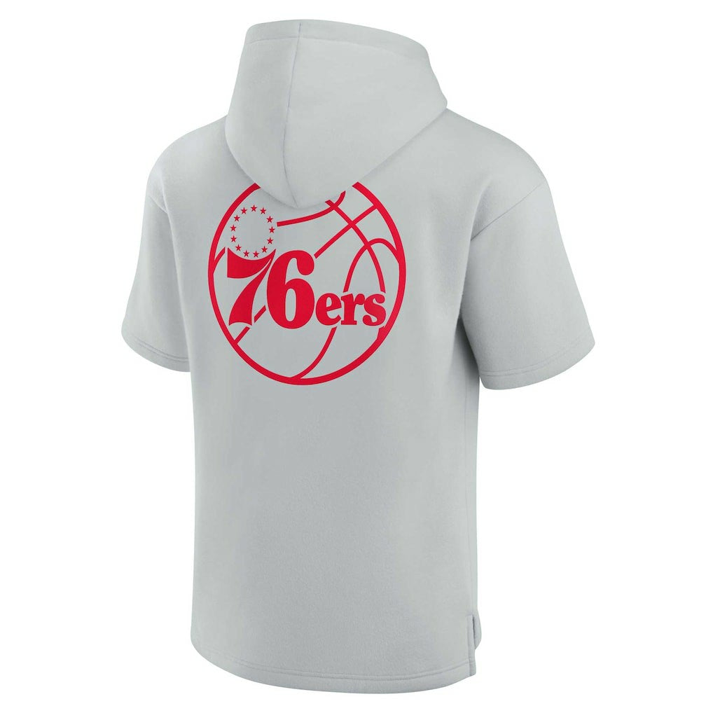 Gray Philadelphia 76ers Unisex Elements Super Soft Fleece Short Sleeve Pullover Hoodie | NBA