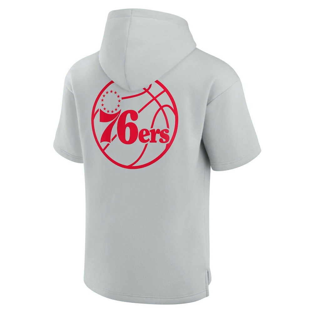 Gray Philadelphia 76ers Unisex Elements Super Soft Fleece Short Sleeve Pullover Hoodie | NBA