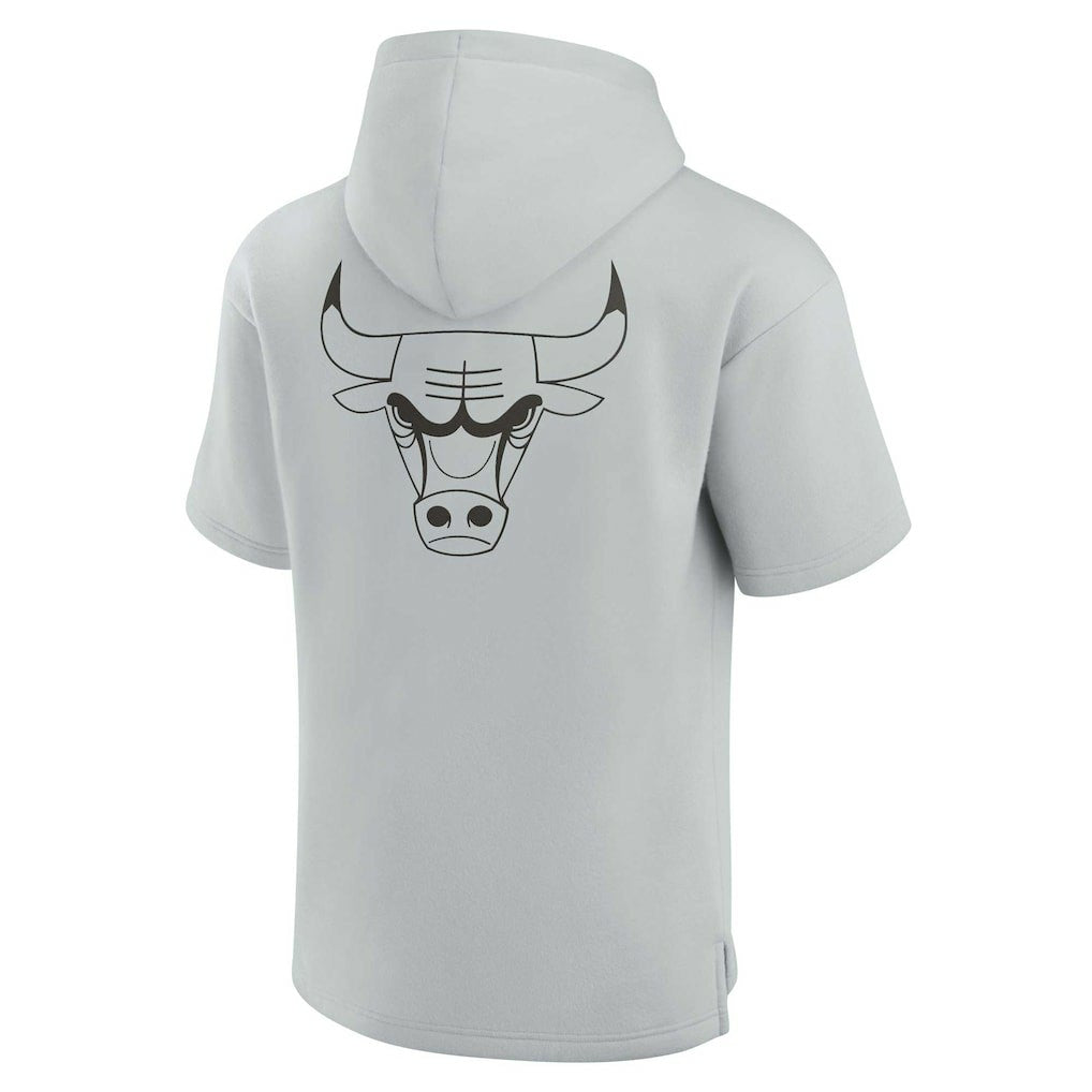 Gray Chicago Bulls Unisex Elements Super Soft Fleece Short Sleeve Pullover Hoodie sale | NBA