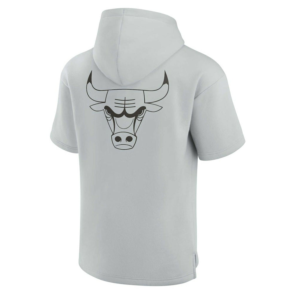 Gray Chicago Bulls Unisex Elements Super Soft Fleece Short Sleeve Pullover Hoodie sale | NBA