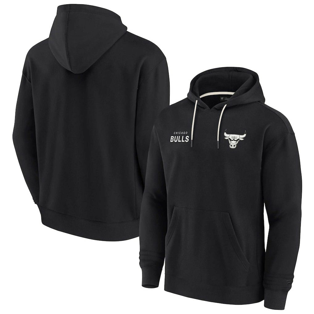 Black Chicago Bulls Unisex Elements Super Soft Fleece Pullover Hoodie | NBA