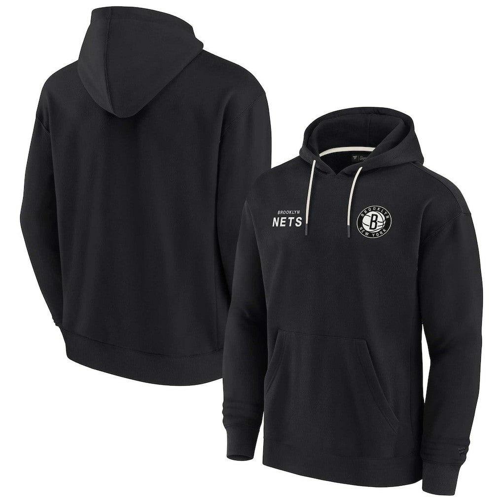 Black Brooklyn Nets Unisex Elements Super Soft Fleece Pullover Hoodie | NBA