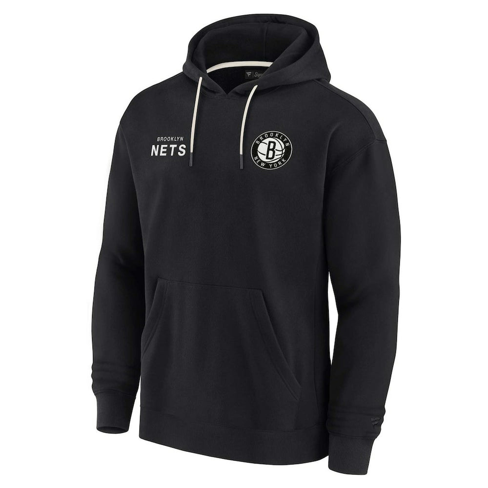 Black Brooklyn Nets Unisex Elements Super Soft Fleece Pullover Hoodie | NBA
