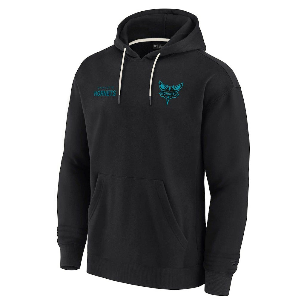 Black Charlotte Hornets Unisex Elements Super Soft Fleece Pullover Hoodie | NBA