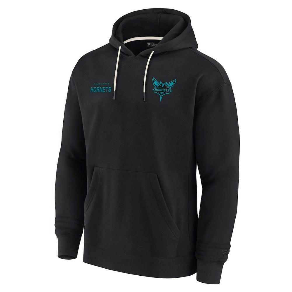 Black Charlotte Hornets Unisex Elements Super Soft Fleece Pullover Hoodie | NBA