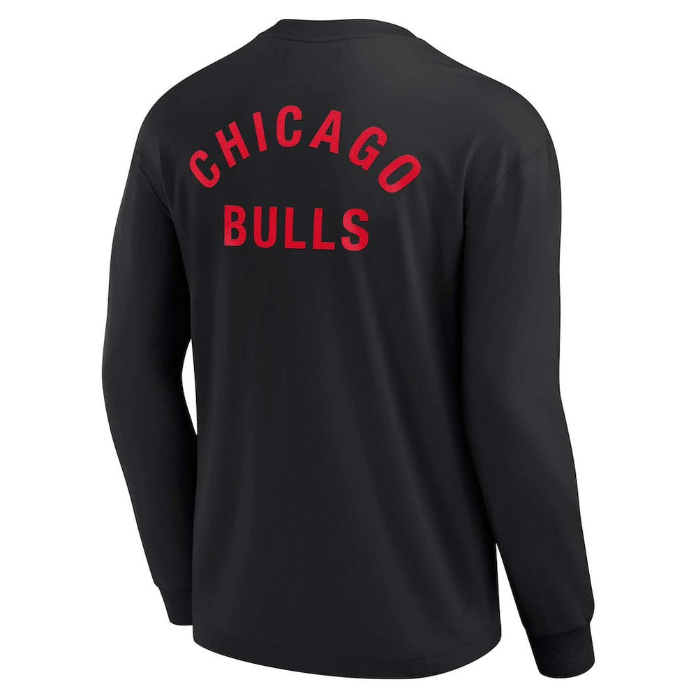 Black Chicago Bulls Unisex Elements Super Soft Long Sleeve T-Shirt sale | NBA