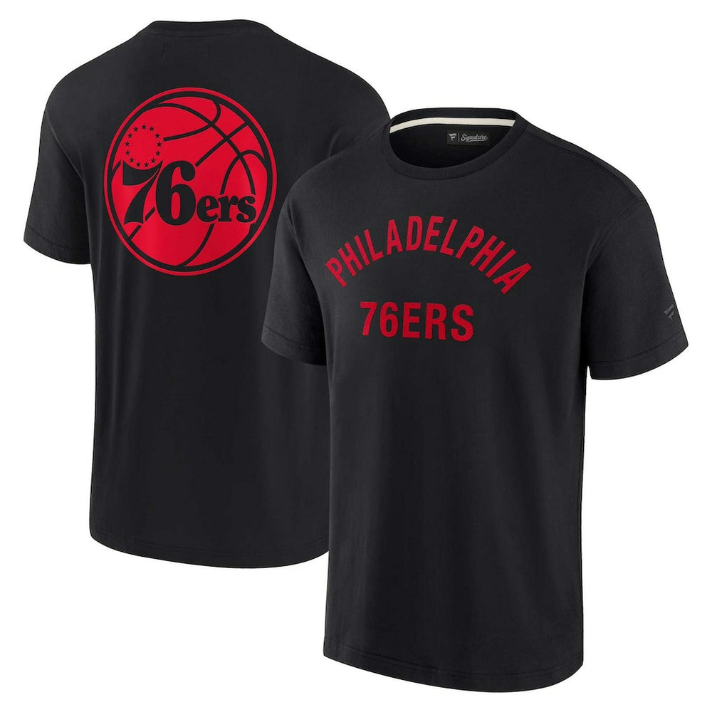 Black Philadelphia 76ers Unisex Elements Super Soft Short Sleeve T-Shirt | NBA