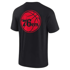 Black Philadelphia 76ers Unisex Elements Super Soft Short Sleeve T-Shirt | NBA