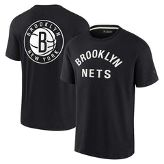 Black Brooklyn Nets Unisex Elements Super Soft Short Sleeve T-Shirt | NBA