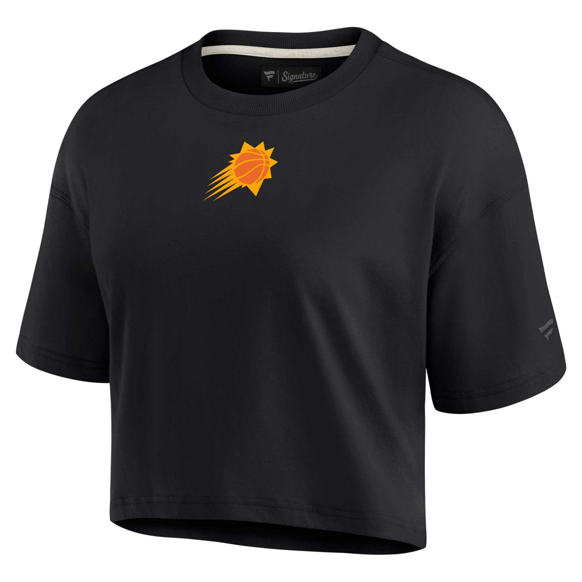 Black Phoenix Suns Women's Elements Super Soft Boxy Cropped T-Shirt | NBA