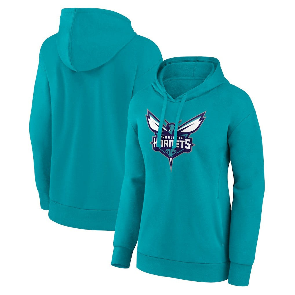 Teal Charlotte Hornets Women's Team Primary Logo Pullover Hoodie | NBA