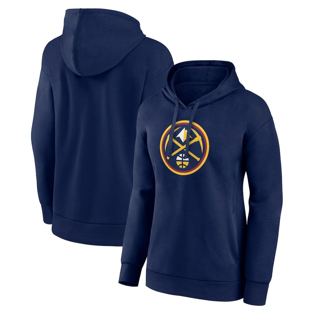 Navy Denver Nuggets Women's Team Primary Logo Pullover Hoodie sale | NBA