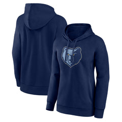 Navy Memphis Grizzlies Women's Team Primary Logo Pullover Hoodie | NBA